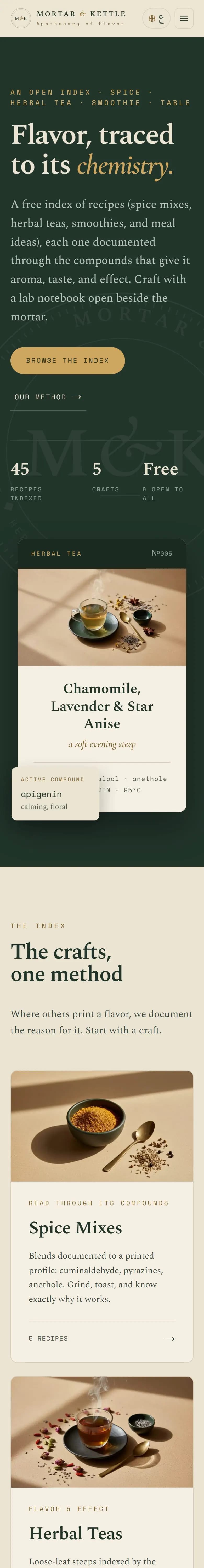 The home page on a phone, scrolled